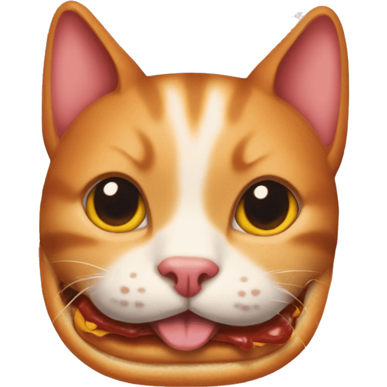 Hotdog cat emoji