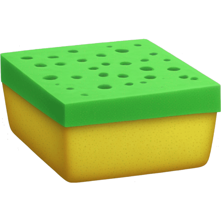 green flat square dish sponge emoji