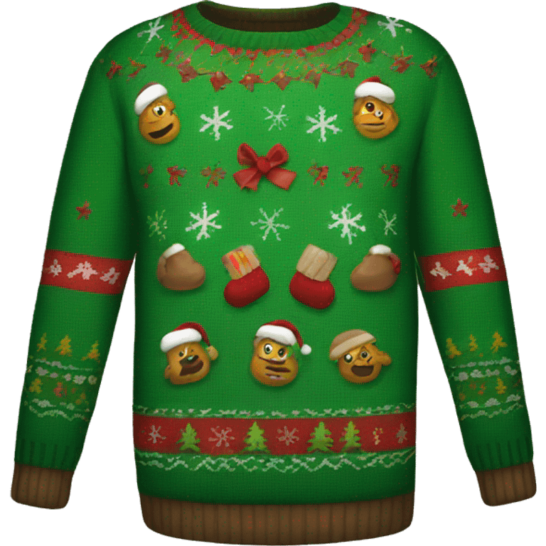 ugly christmas sweater emoji