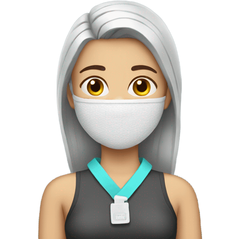 Girl with neck brace emoji