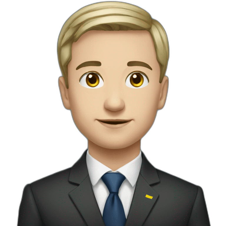 Young president of Ukraine  emoji