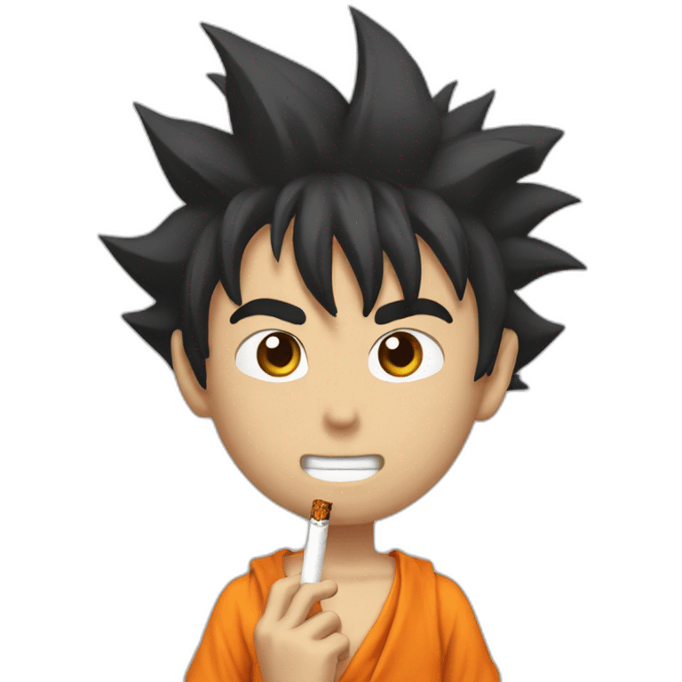 Sangoku avec une cigarette  emoji