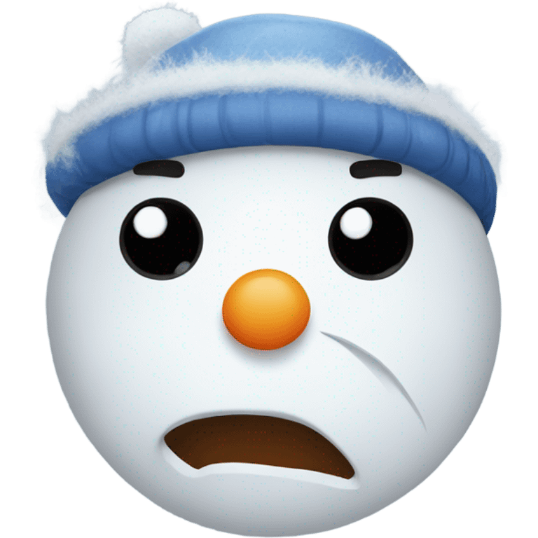 Angry snowman emoji