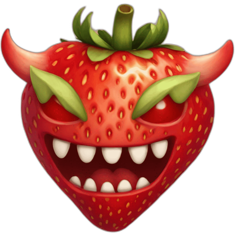 strawberry demon emoji