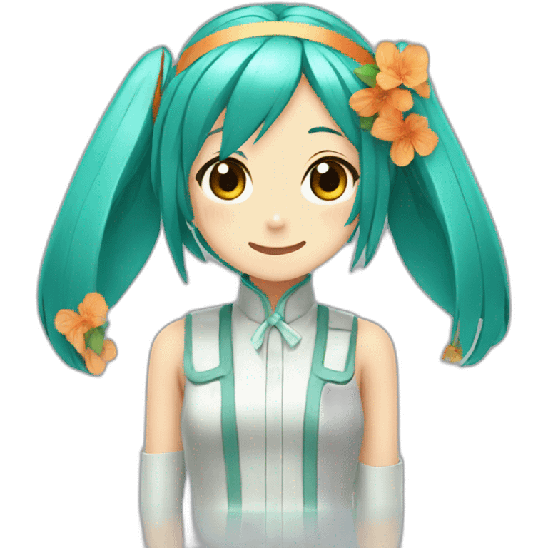 Hatsune miku as ginger emoji