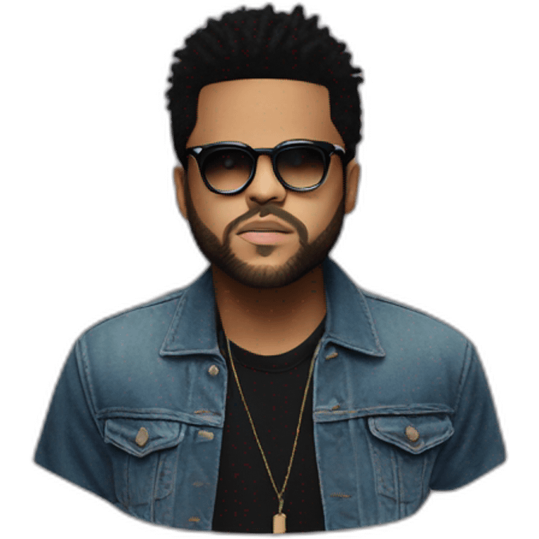 The Weeknd with his glasses emoji