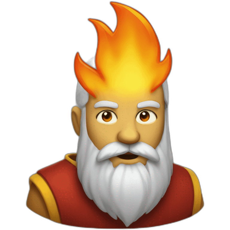 flame as a beard emoji