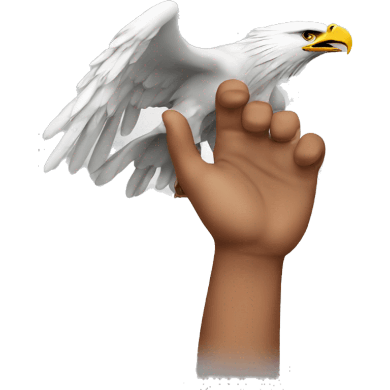 Albanian hand with eagle emoji