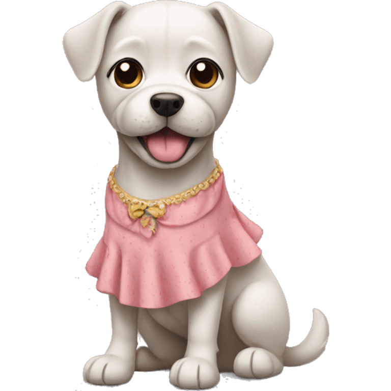 dog wearing a dress emoji