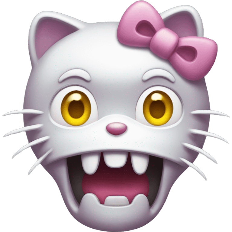 Scary hello kitty emoji