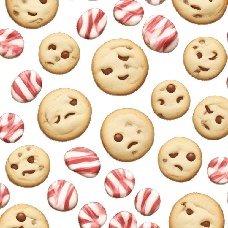 peppermint white chocolate chip cookies emoji