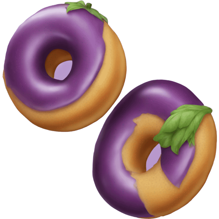 Eggplant in a donut emoji