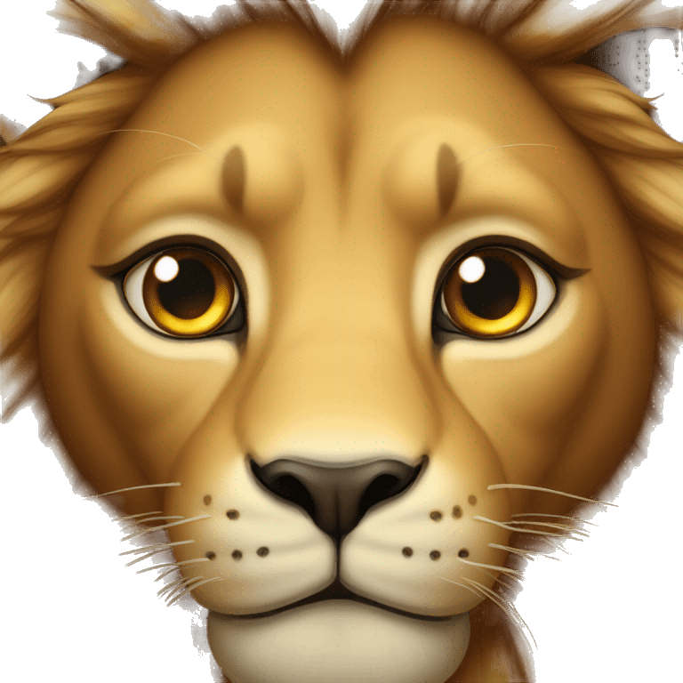 Lion yeux rouge  emoji