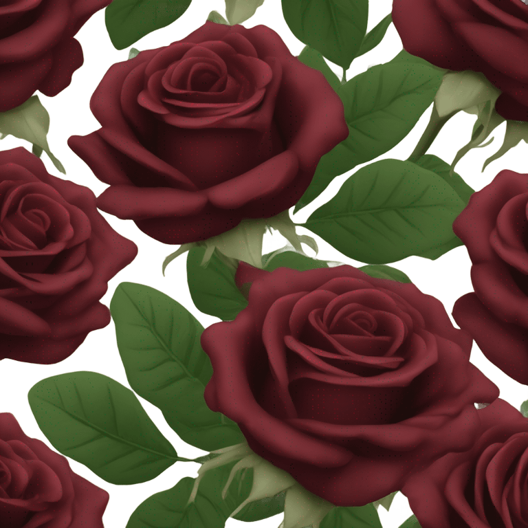 Bouquet of dark red roses emoji