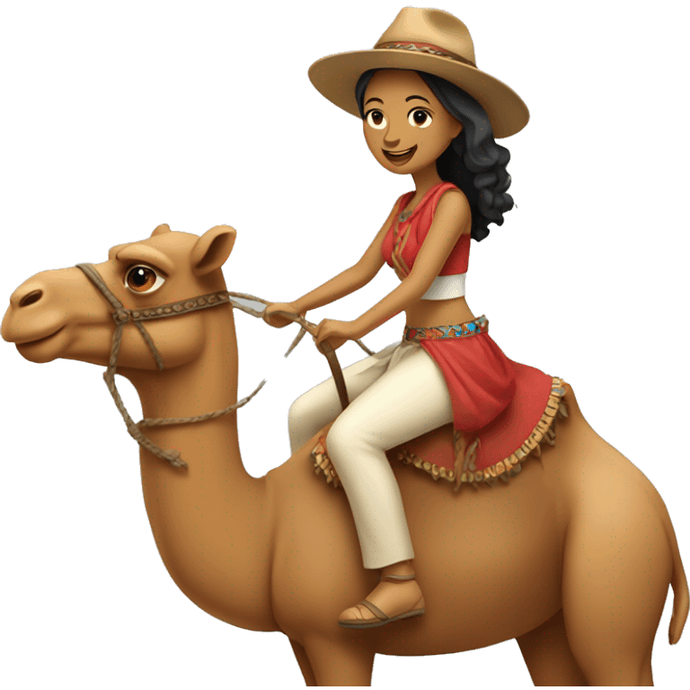 Senorita riding a camel emoji