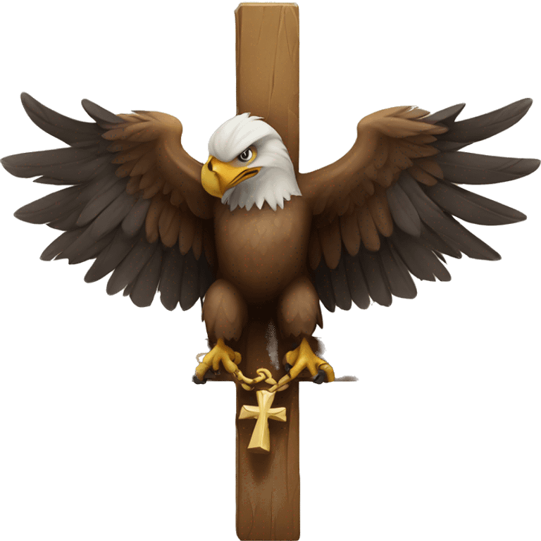 Eagle with cross emoji