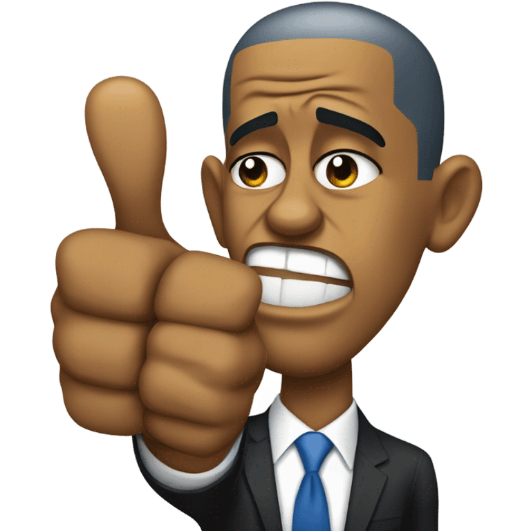 Barack Obama thumbs down emoji