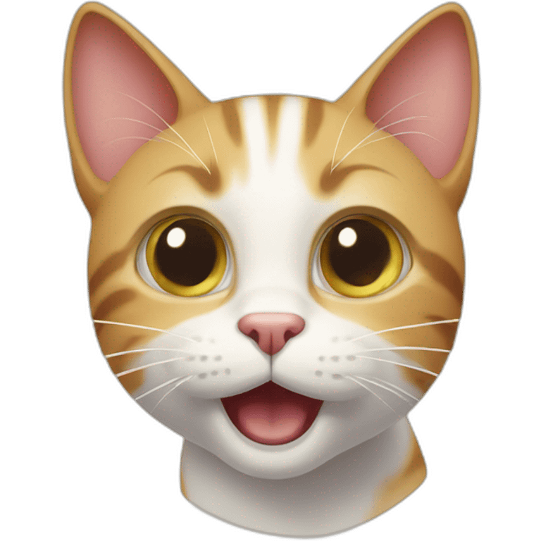 surprised happy cat  emoji