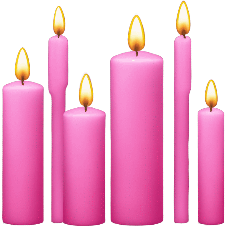 Pink candles  emoji