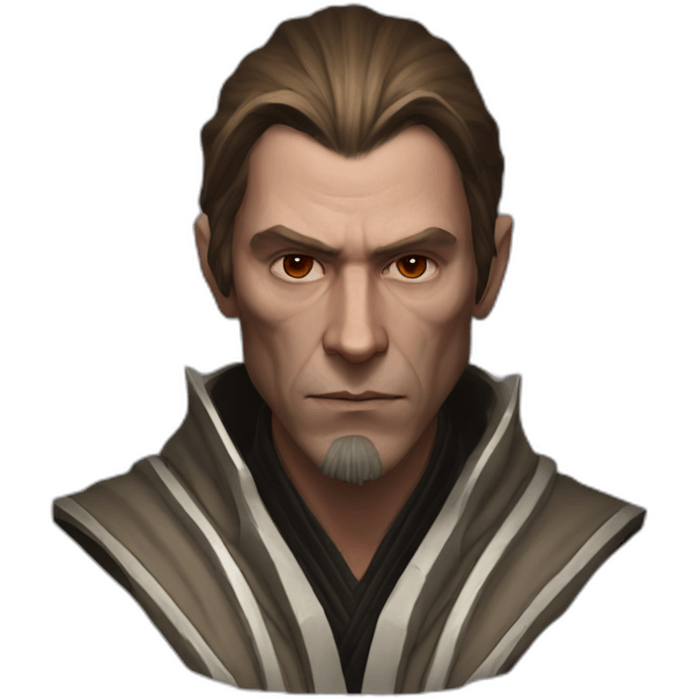 hyperrealist sith jedi in world of warcraft without beard emoji