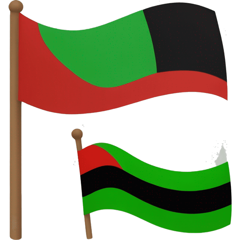 Happy Juneteenth red black green flag emoji