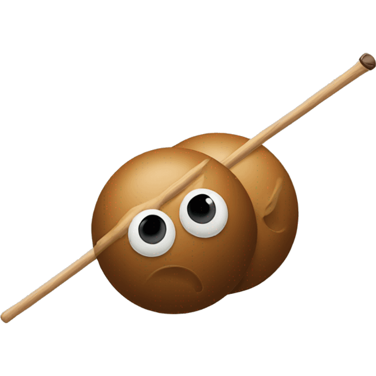 two balls with a stick in between them emoji