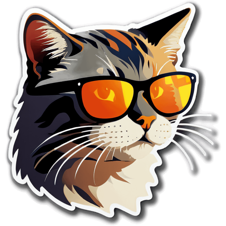 Cat with sunglasses emoji