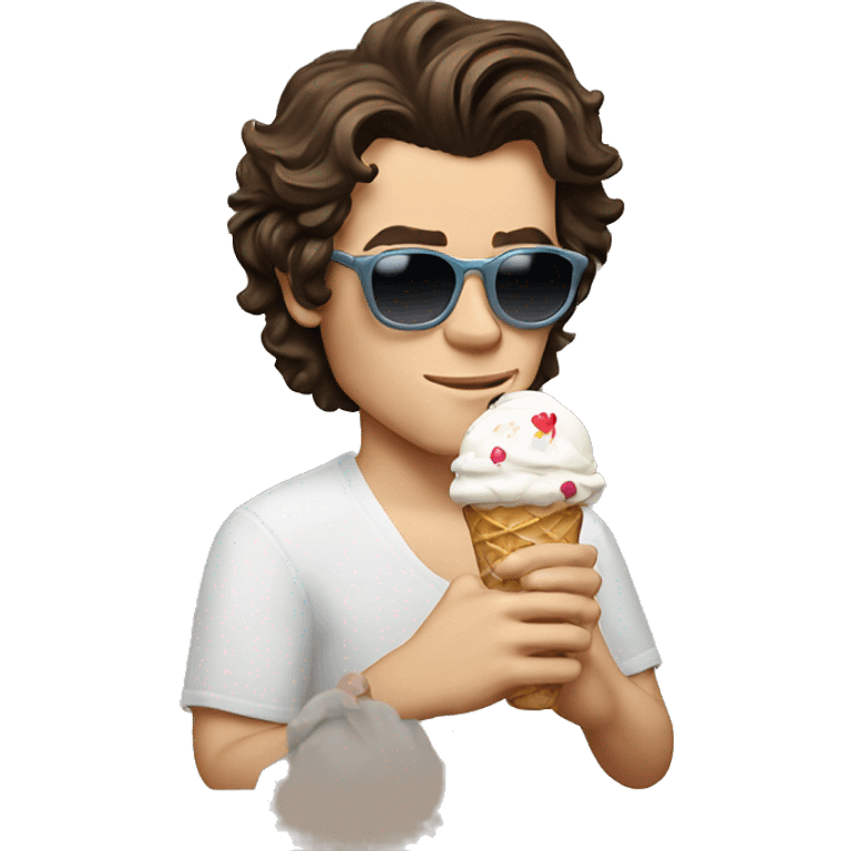 harry styles holding an ice cream and wearing sunglasses emoji