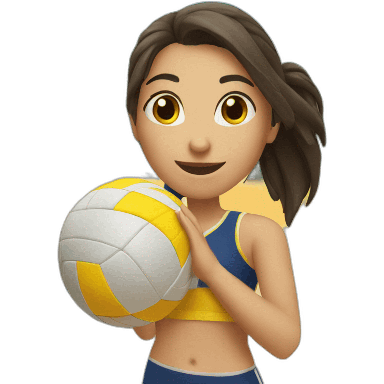 Girl Play volley-ball emoji