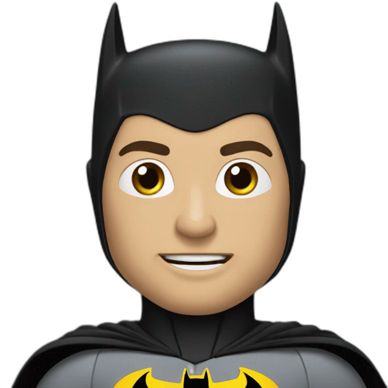 Batman qui joue à la poupée emoji