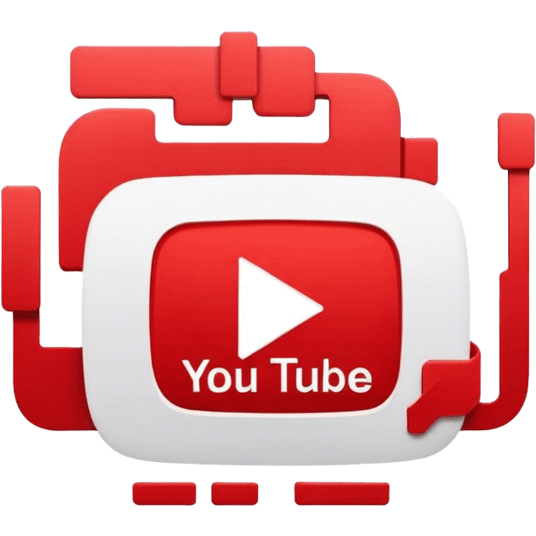 red youtube logo alternative without text and with AI vibes emoji