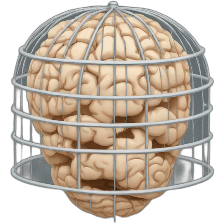 caged brain emoji