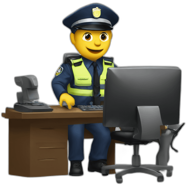 policemen-playing-computer emoji