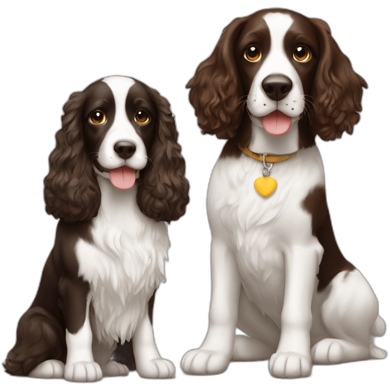 Friends and springer spaniel emoji