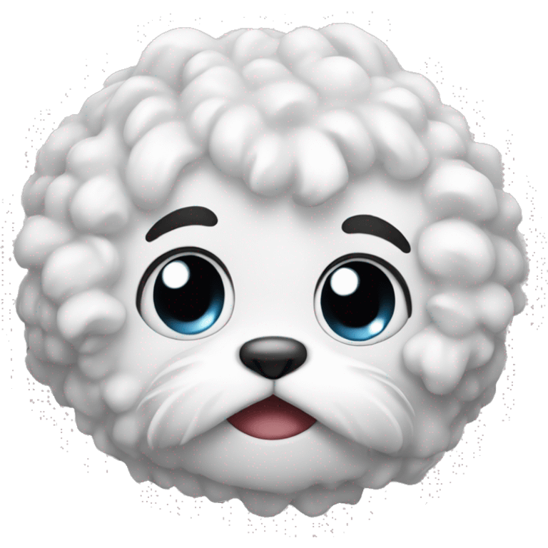 white cruffle cute emoji