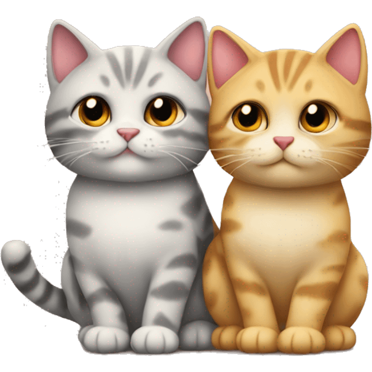 Tow cats in love  emoji