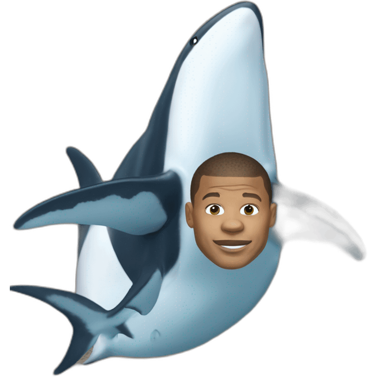 Mbappé sur un requin  emoji