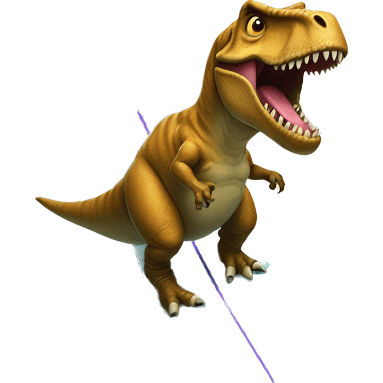 T rex on a surfboard  emoji