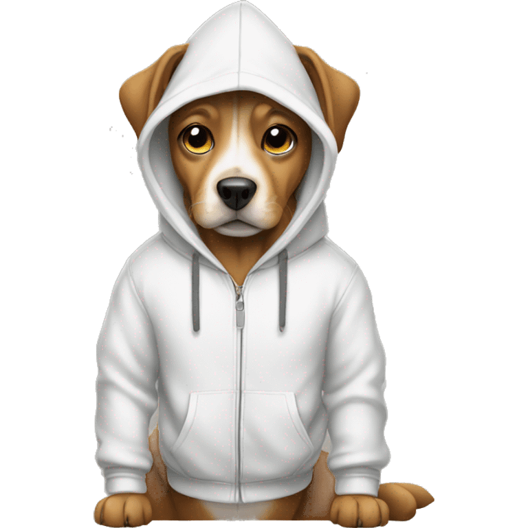 dog wearing a hoodie emoji