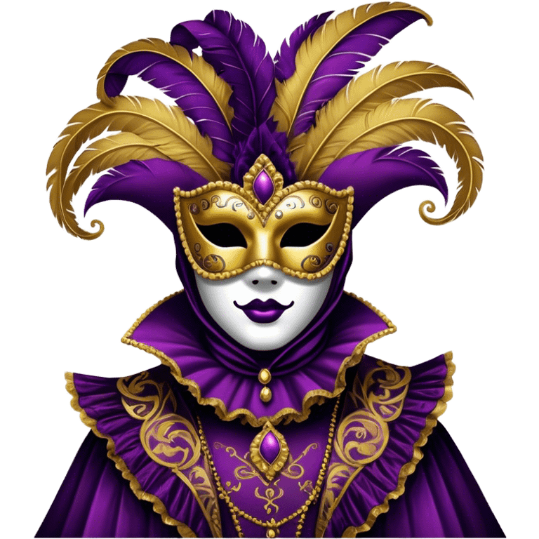 Venice Carnival performer – Cinematic Realistic Venice Carnival Performer, depicted in an opulent, elaborately masked costume with rich textures, vibrant colors, and dramatic, soft lighting, set against the historic backdrop of Venetian canals, capturing the mystery and extravagance of the carnival. emoji