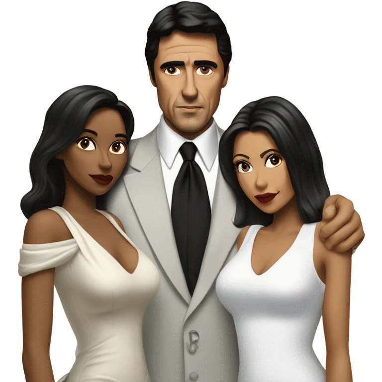 Tony Montana with 4 beautiful women emoji