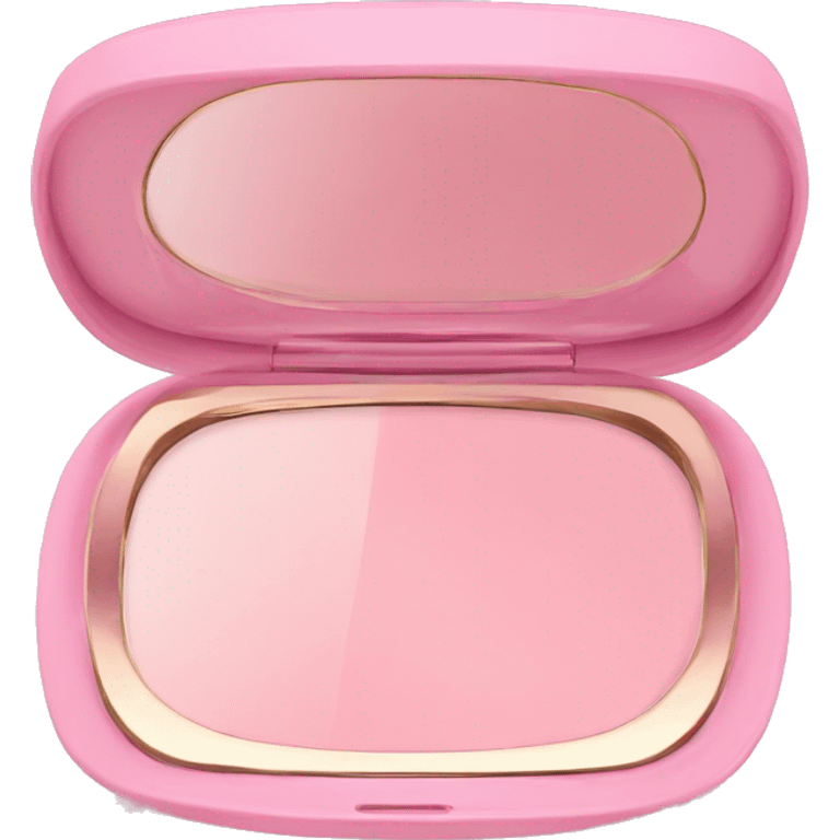 Pink compact open with white mirror  emoji