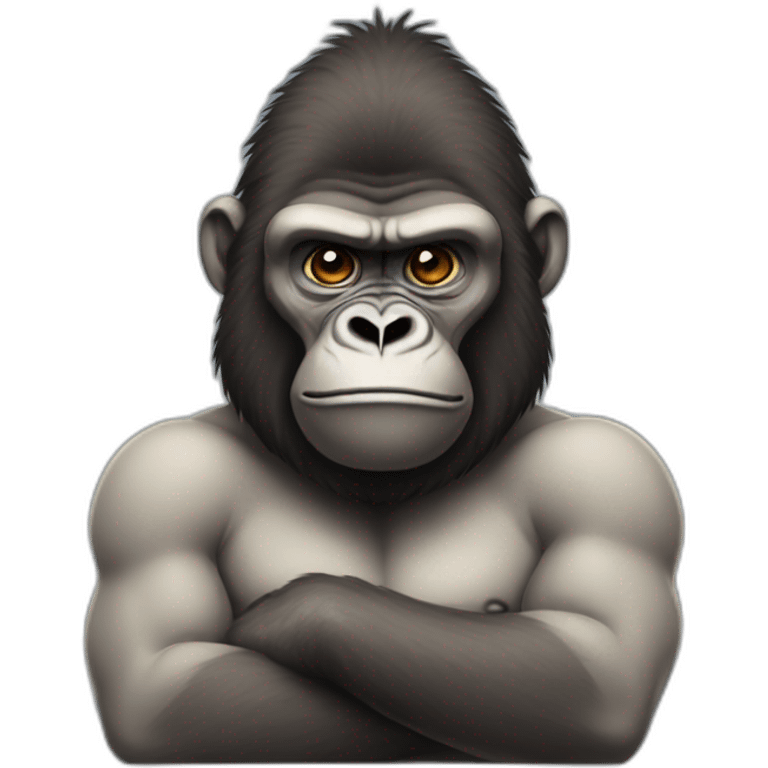 Sad buff Gorilla emoji