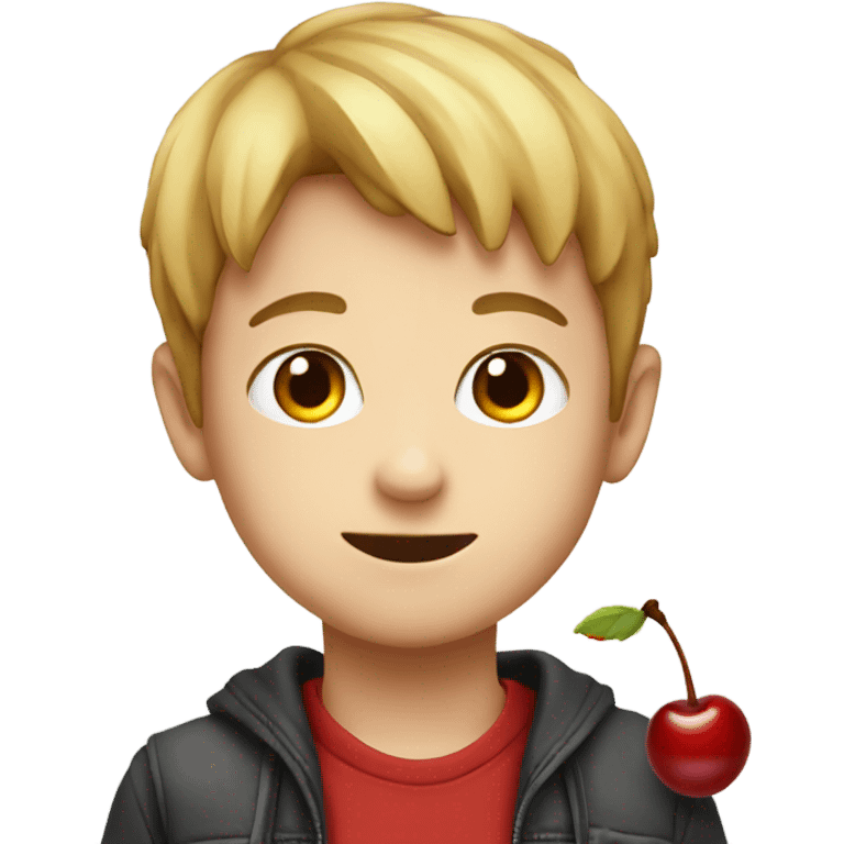 Cherry with boy emoji