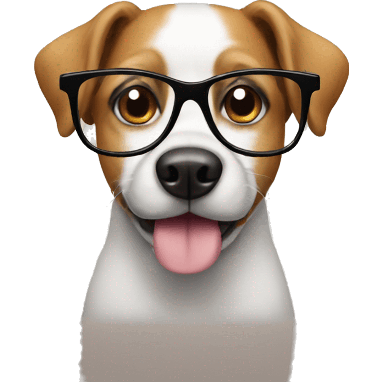 Dog with glasses emoji