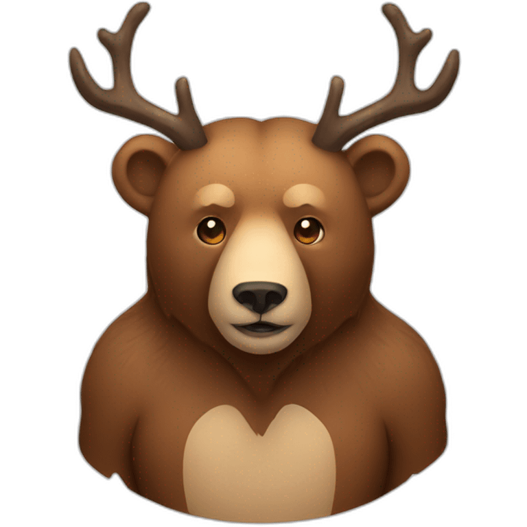 bear with elk antlers emoji