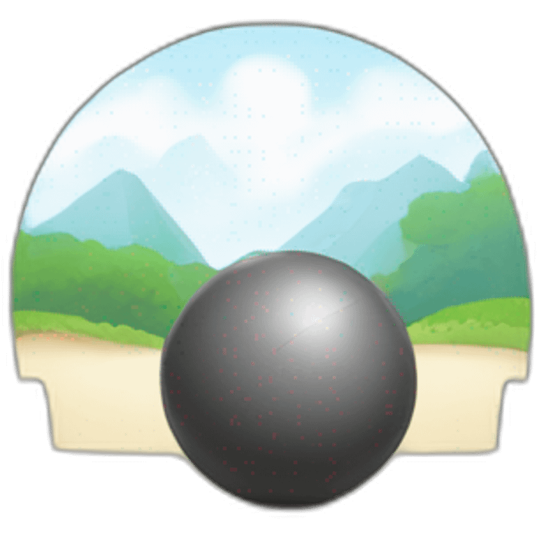 pétanque boule in a tunnel emoji