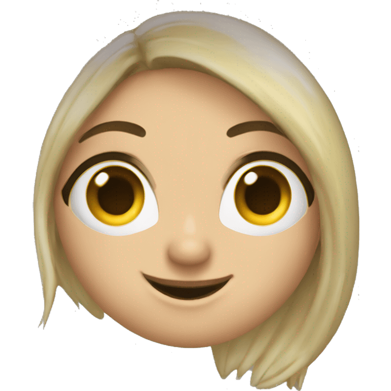 chica guapa guineando un ojo, felicitando por tarea exitosa emoji