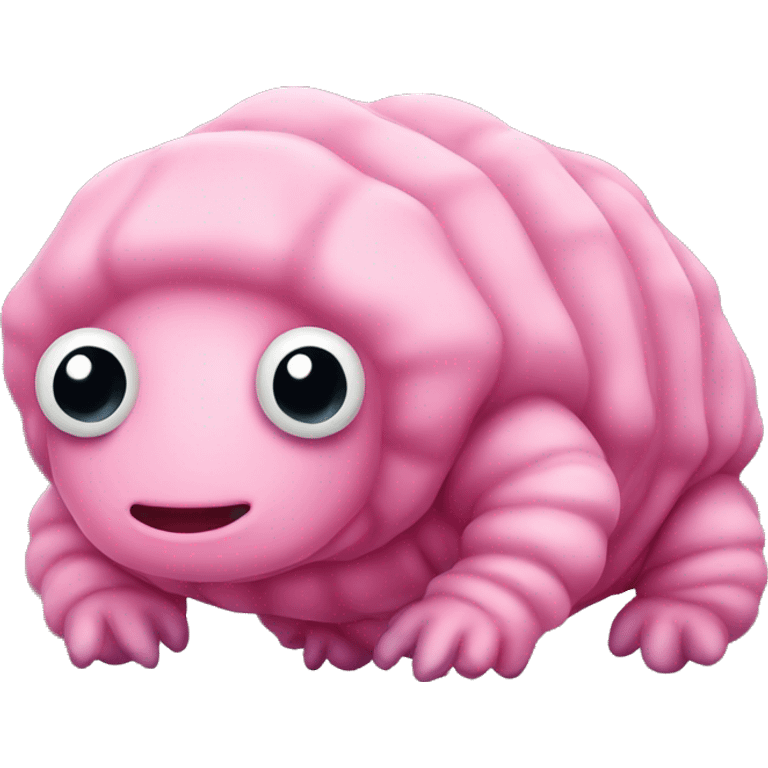 Cute pink tardigrade emoji