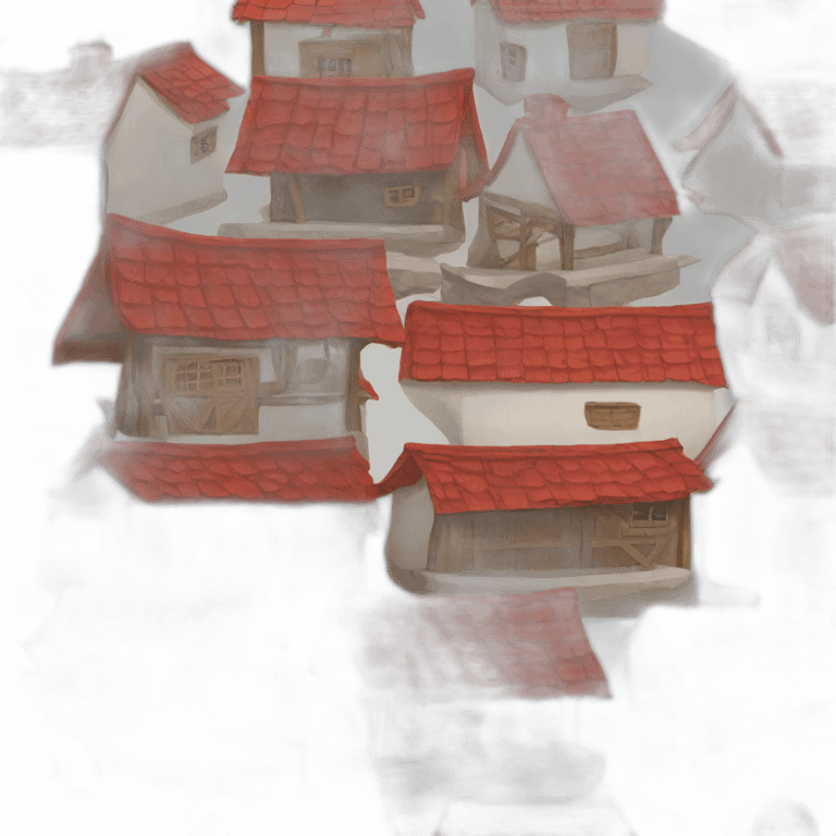 marketplace house with red roof emoji